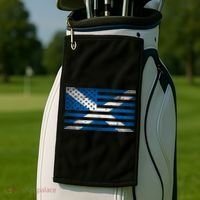 Scottish American Flag Golf Towel thumb 2