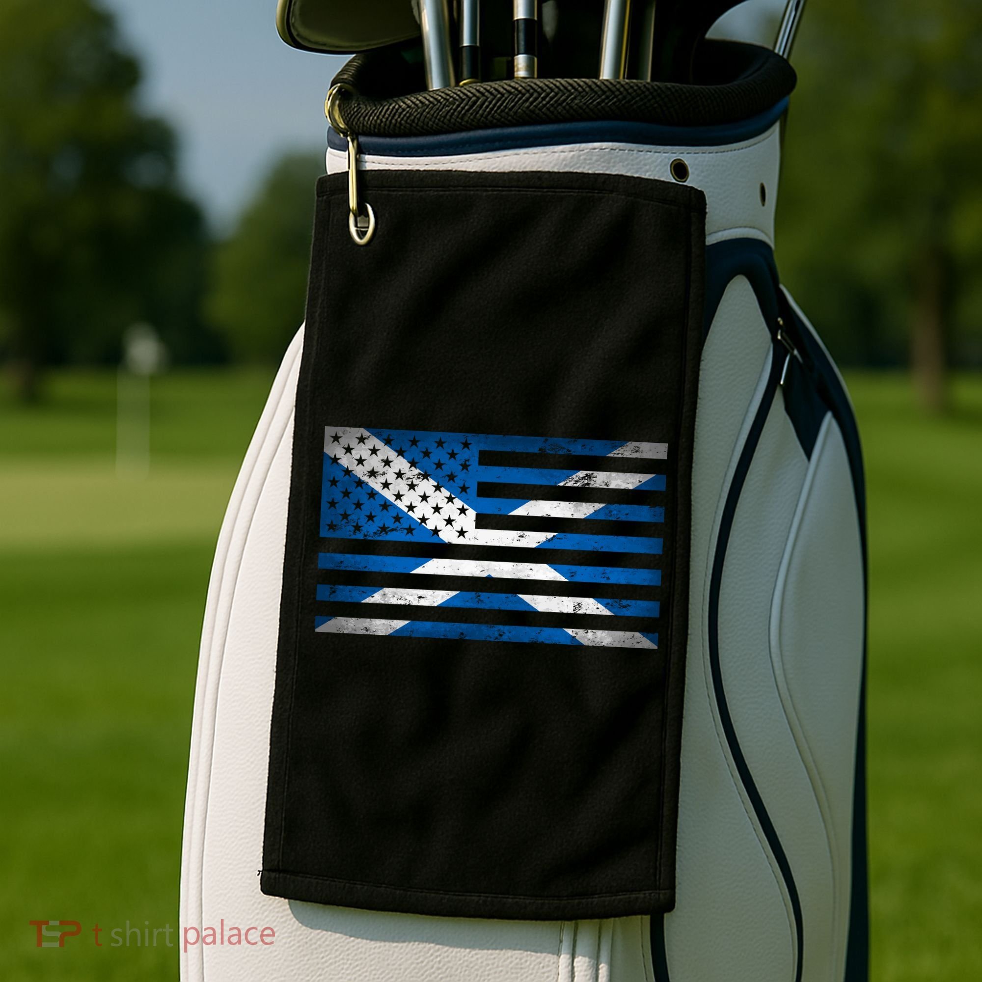 Scottish American Flag Golf Towel