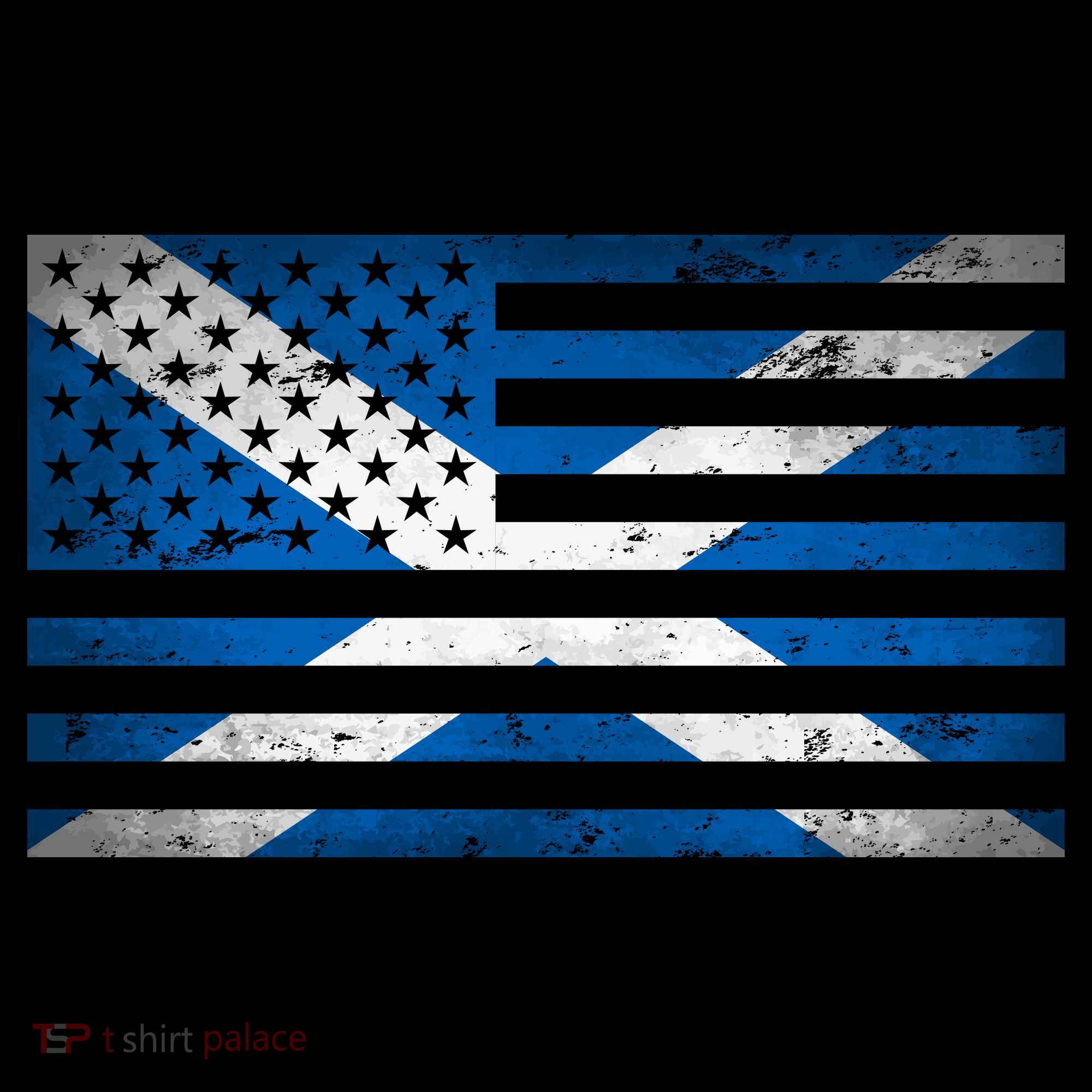 Scottish American Flag Kids Long Sleeve Shirt