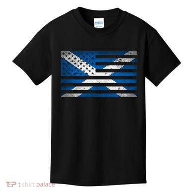 Scottish American Flag Kids T-Shirt
