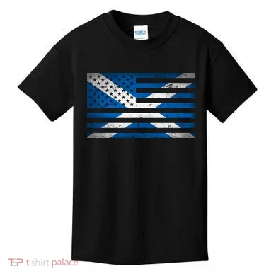 Scottish American Flag Kids T-Shirt