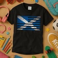 Scottish American Flag Kids T-Shirt thumb 3