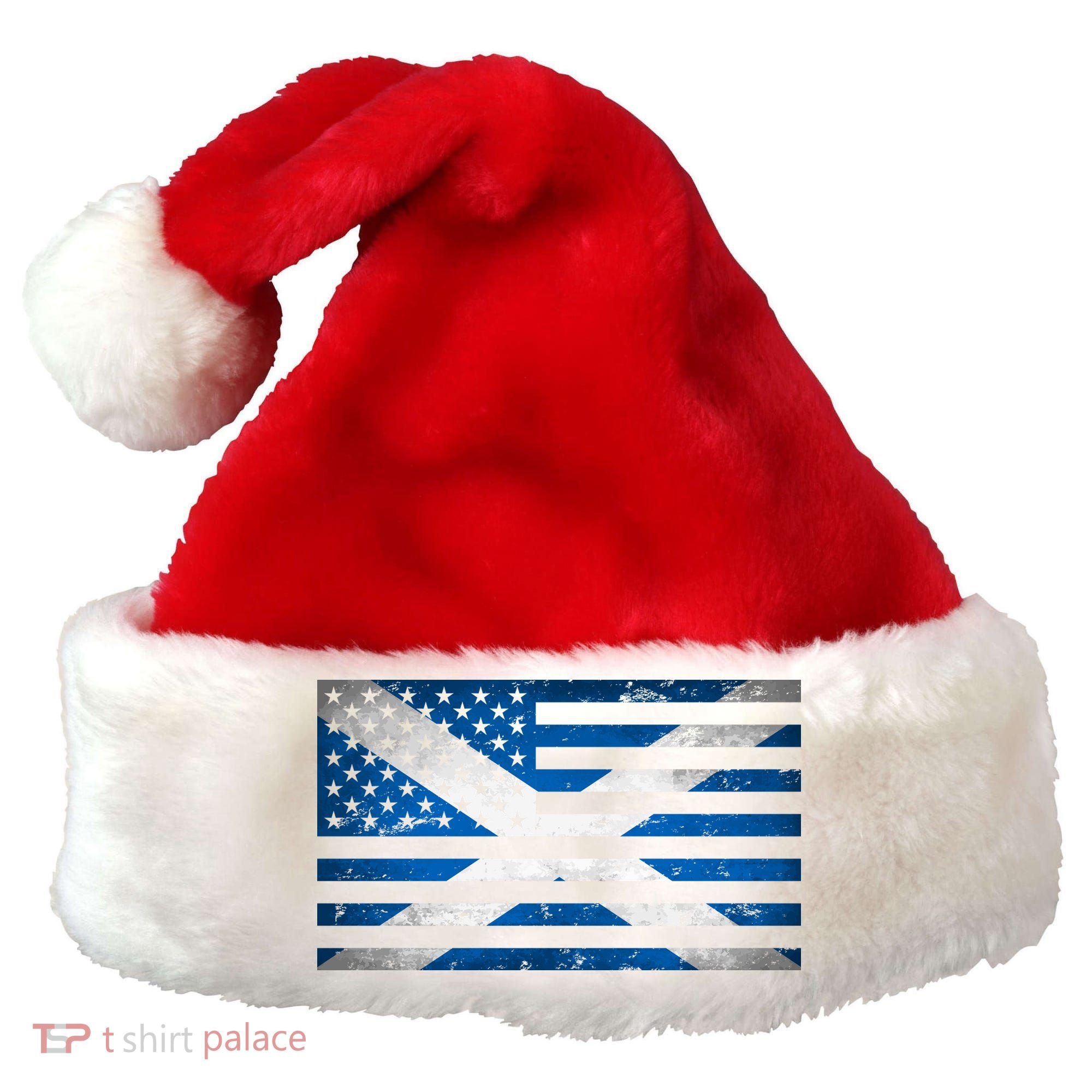 Scottish American Flag Santa Hat