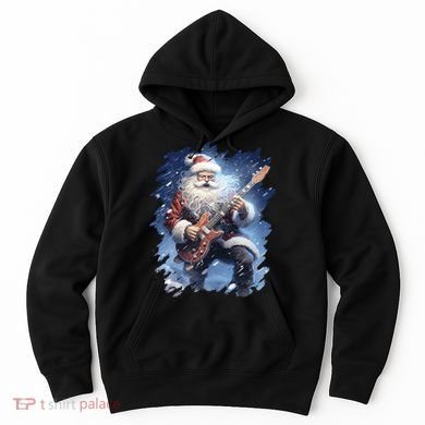 Santa Claus Playing Guitar Hoodie