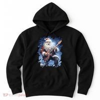 Santa Claus Playing Guitar Hoodie thumb 0