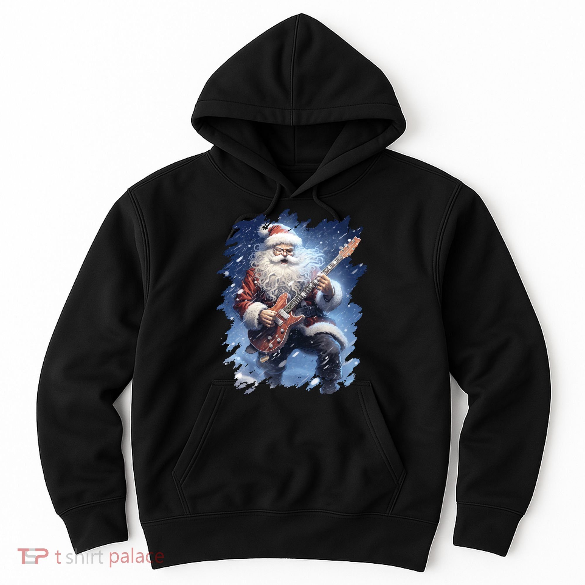 Santa Claus Playing Guitar Hoodie