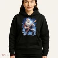 Santa Claus Playing Guitar Hoodie thumb 5