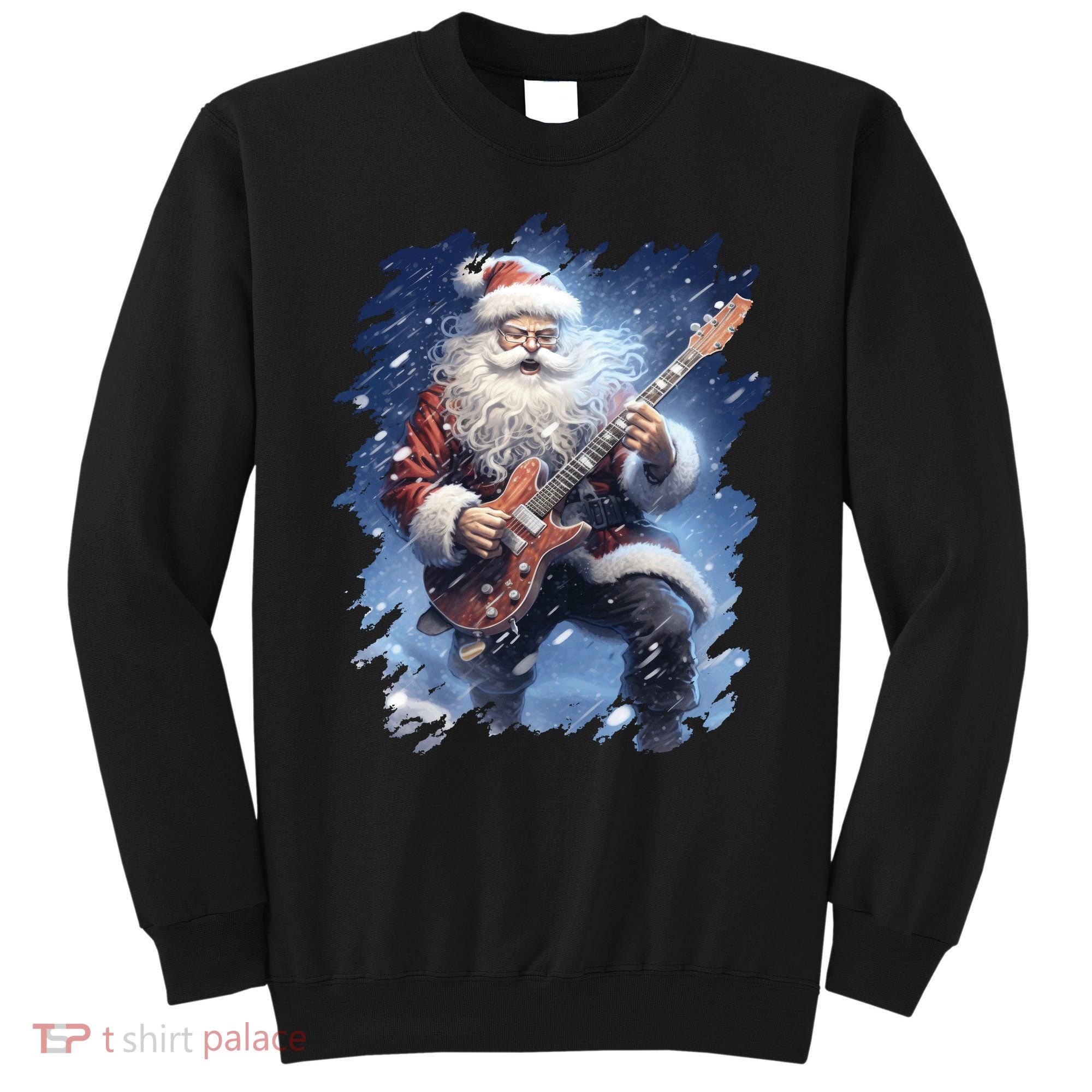 Santa Claus Playing Guitar Sweatshirt