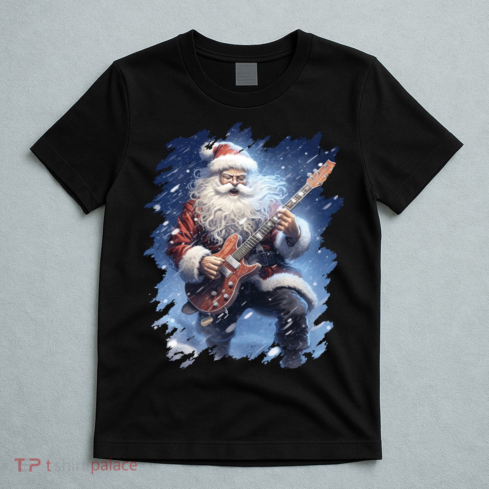 Santa Claus Playing Guitar T-Shirt