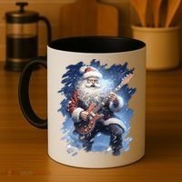Santa Claus Playing Guitar Coffee Mug thumb 4