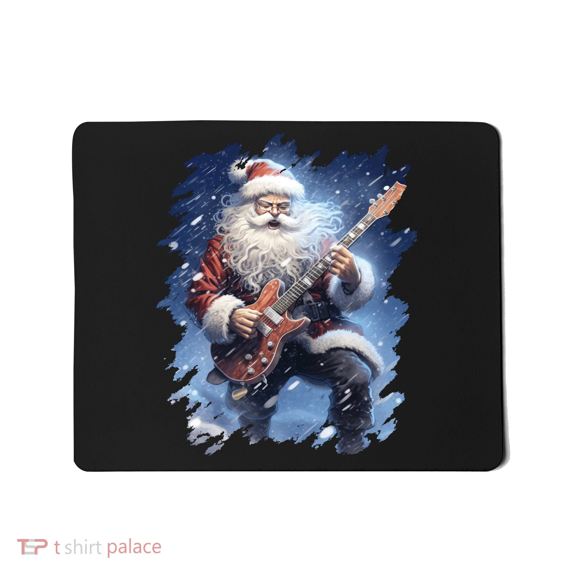 Santa Claus Playing Guitar Mousepad