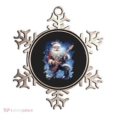 Santa Claus Playing Guitar Ornament