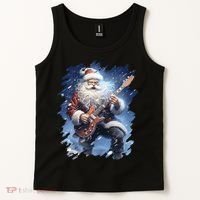 Santa Claus Playing Guitar Tank Top thumb 2