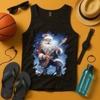 Santa Claus Playing Guitar Tank Top thumb 4