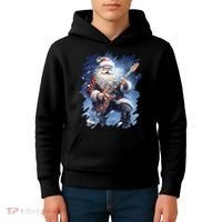 Santa Claus Playing Guitar Kids Hoodie thumb 4