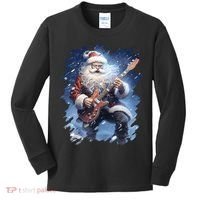 Santa Claus Playing Guitar Kids Long Sleeve Shirt thumb 0