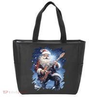 Santa Claus Playing Guitar Tote Bag thumb 0