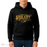 Steel City Pittsburgh Pennsylvania 412 Home Retro Kids Hoodie thumb 4