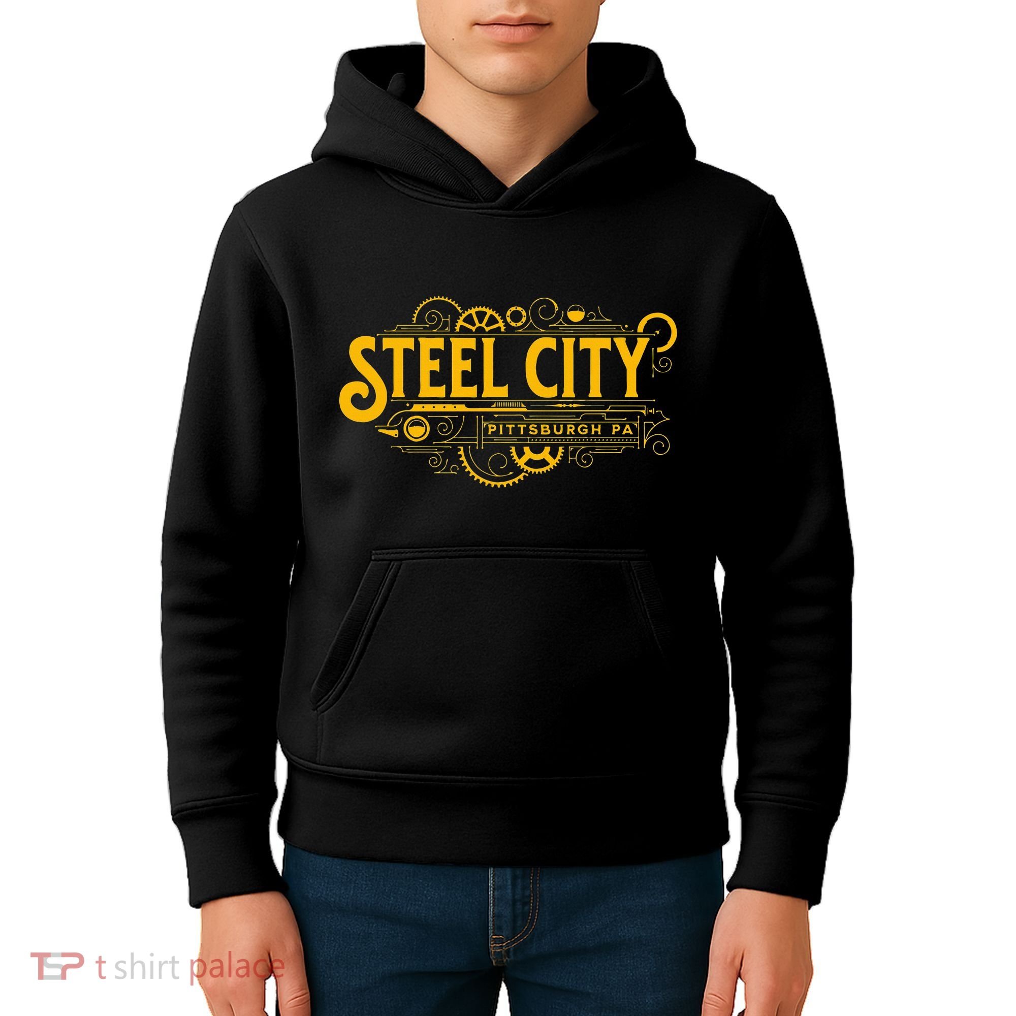 Steel City Pittsburgh Pennsylvania 412 Home Retro Kids Hoodie