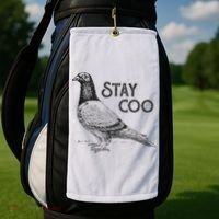 Stay Coo Pigeon Breeder Golf Towel thumb 2