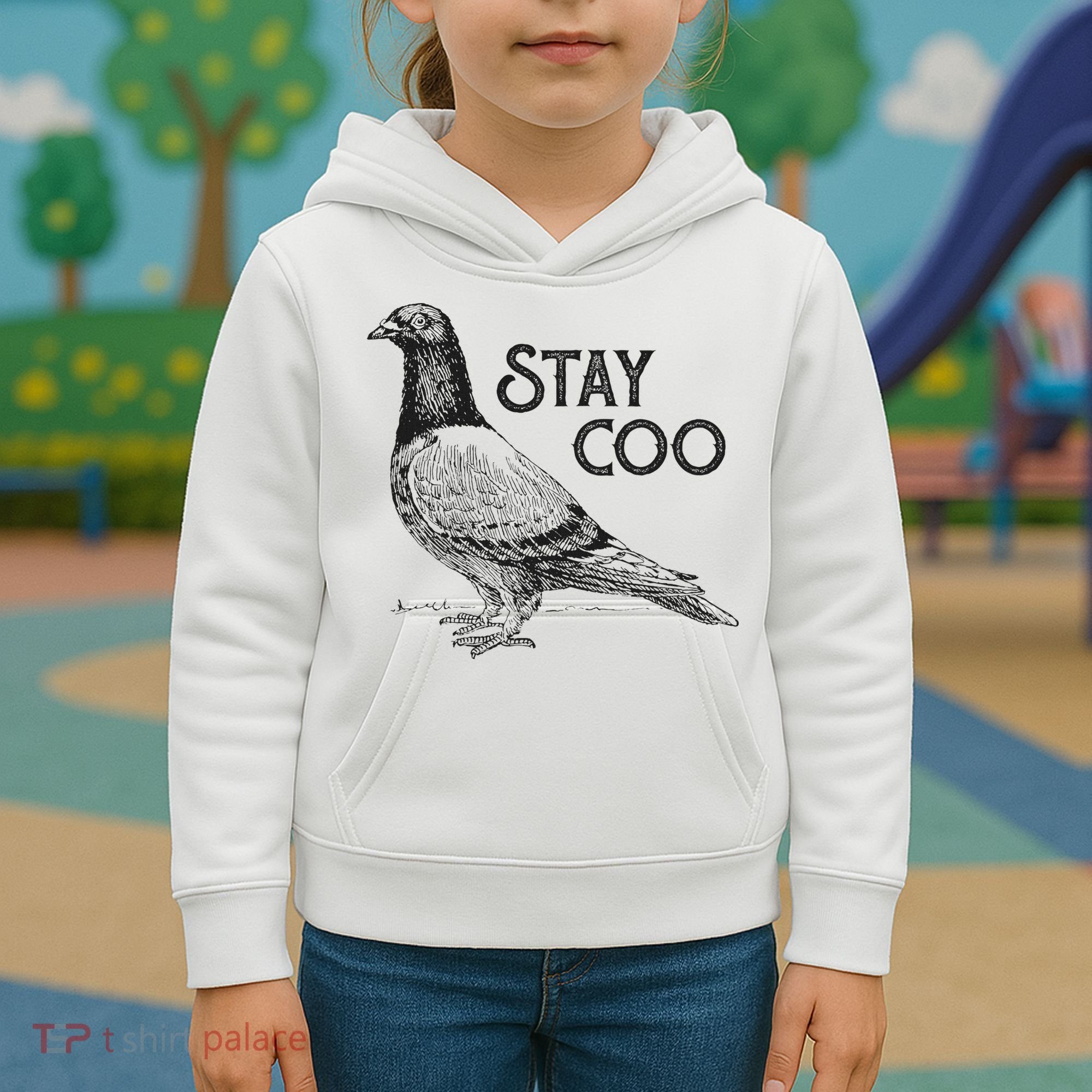 Stay Coo Pigeon Breeder Kids Hoodie