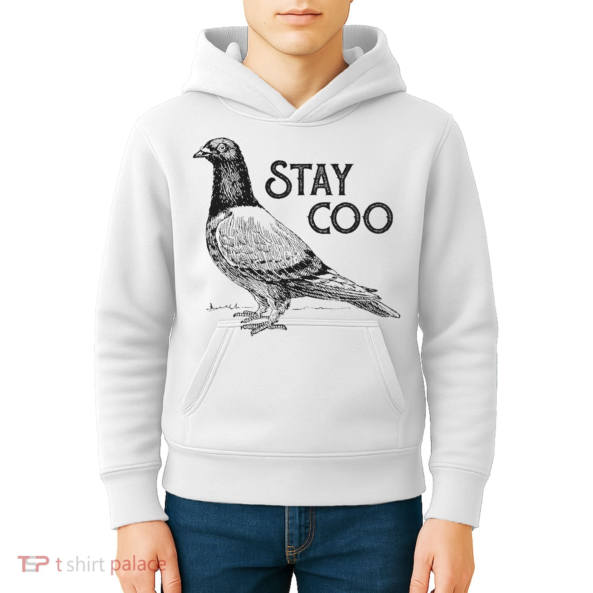 Stay Coo Pigeon Breeder Kids Hoodie