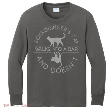 Schrodingers Cat Physics Kids Long Sleeve Shirt
