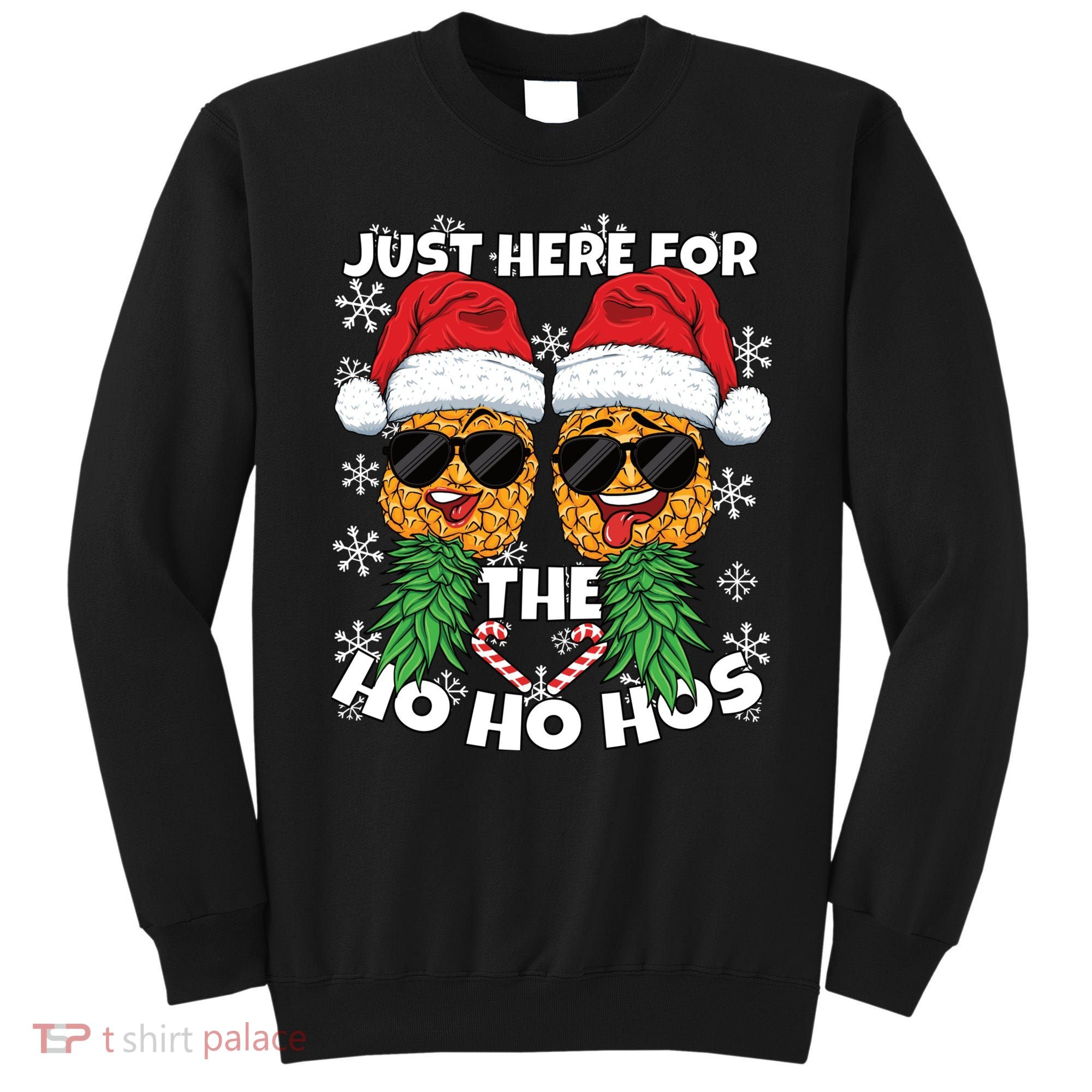 Swinger Christmas Party Here for the Ho Ho Hos Pineapple Long Sleeve Sweatshirt