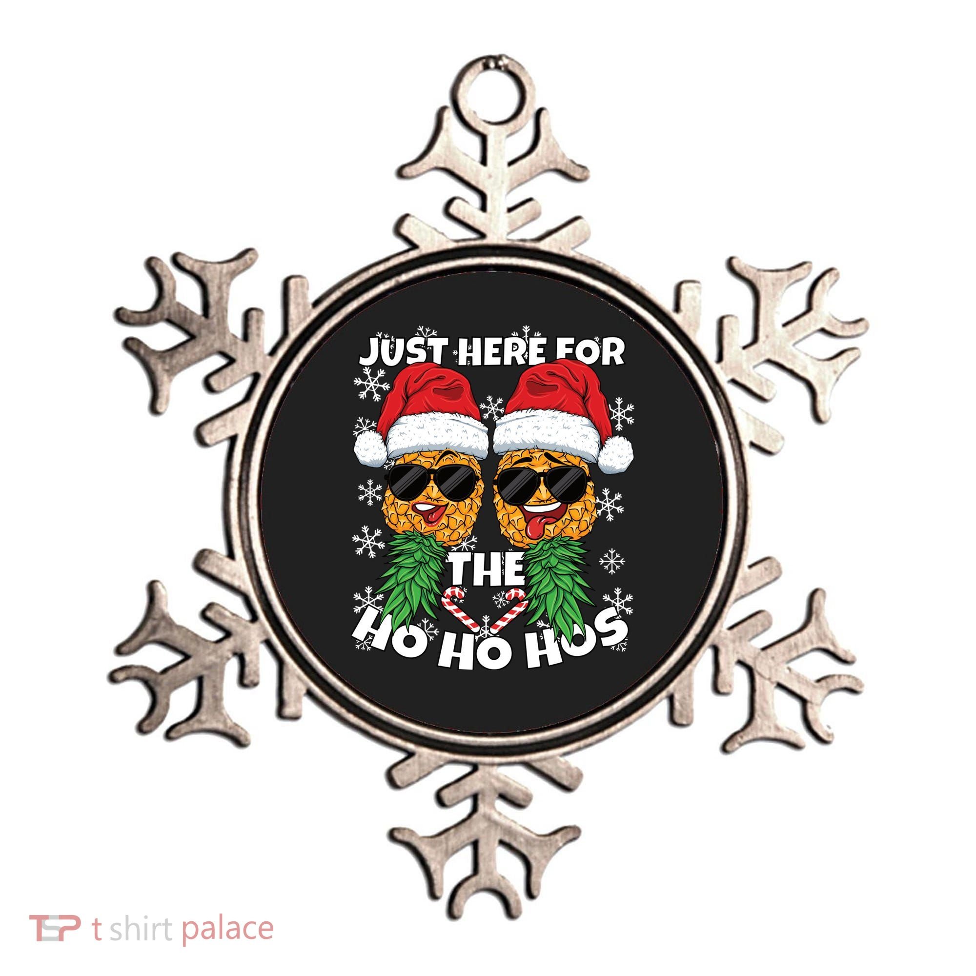 Swinger Christmas Party Here for the Ho Ho Hos Pineapple Long Sleeve Ornament