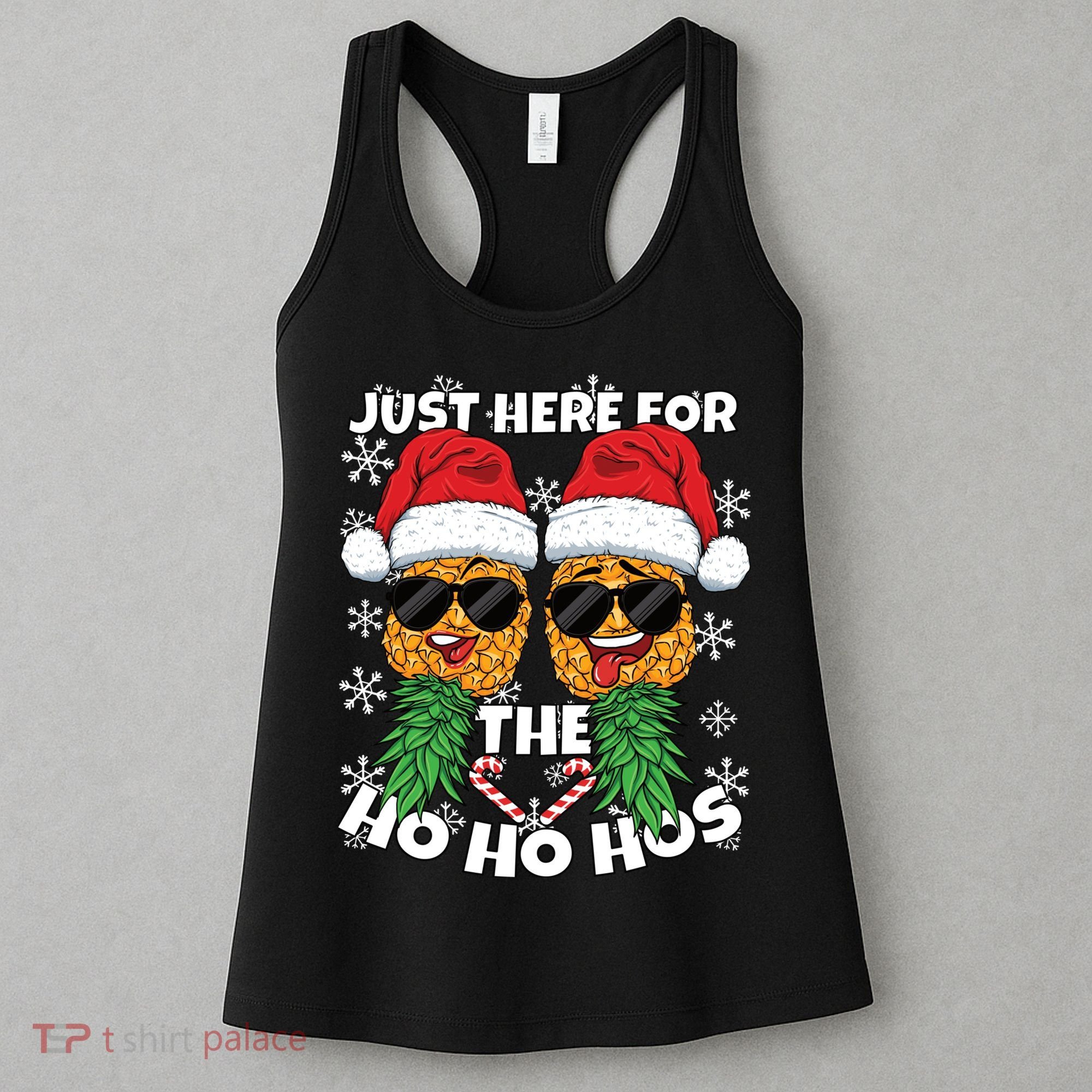 Swinger Christmas Party Here for the Ho Ho Hos Pineapple Long Sleeve Women's Tank Top