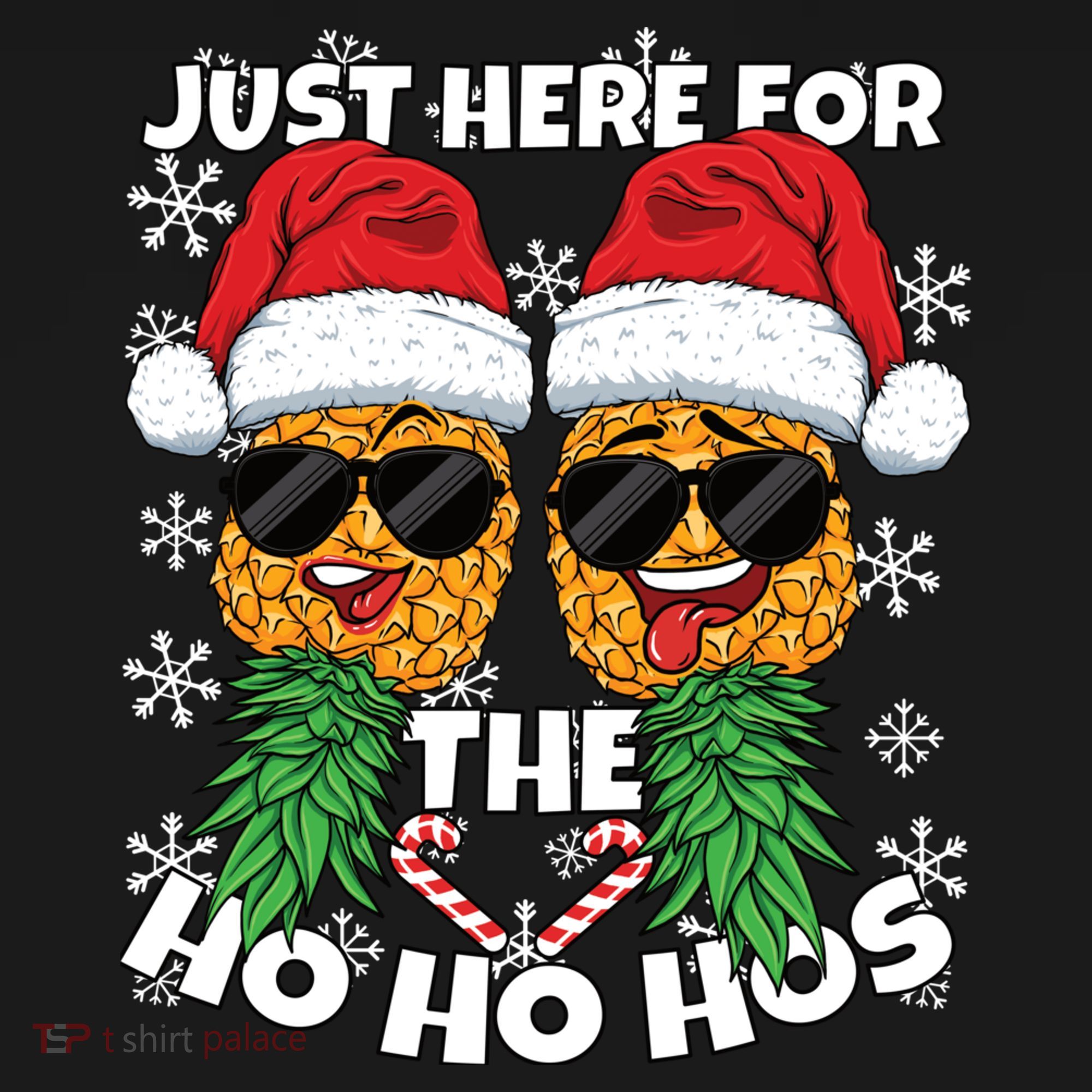 Swinger Christmas Party Here for the Ho Ho Hos Pineapple Long Sleeve Women's Tank Top