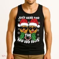 Swinger Christmas Party Here for the Ho Ho Hos Pineapple Long Sleeve Tank Top thumb 3