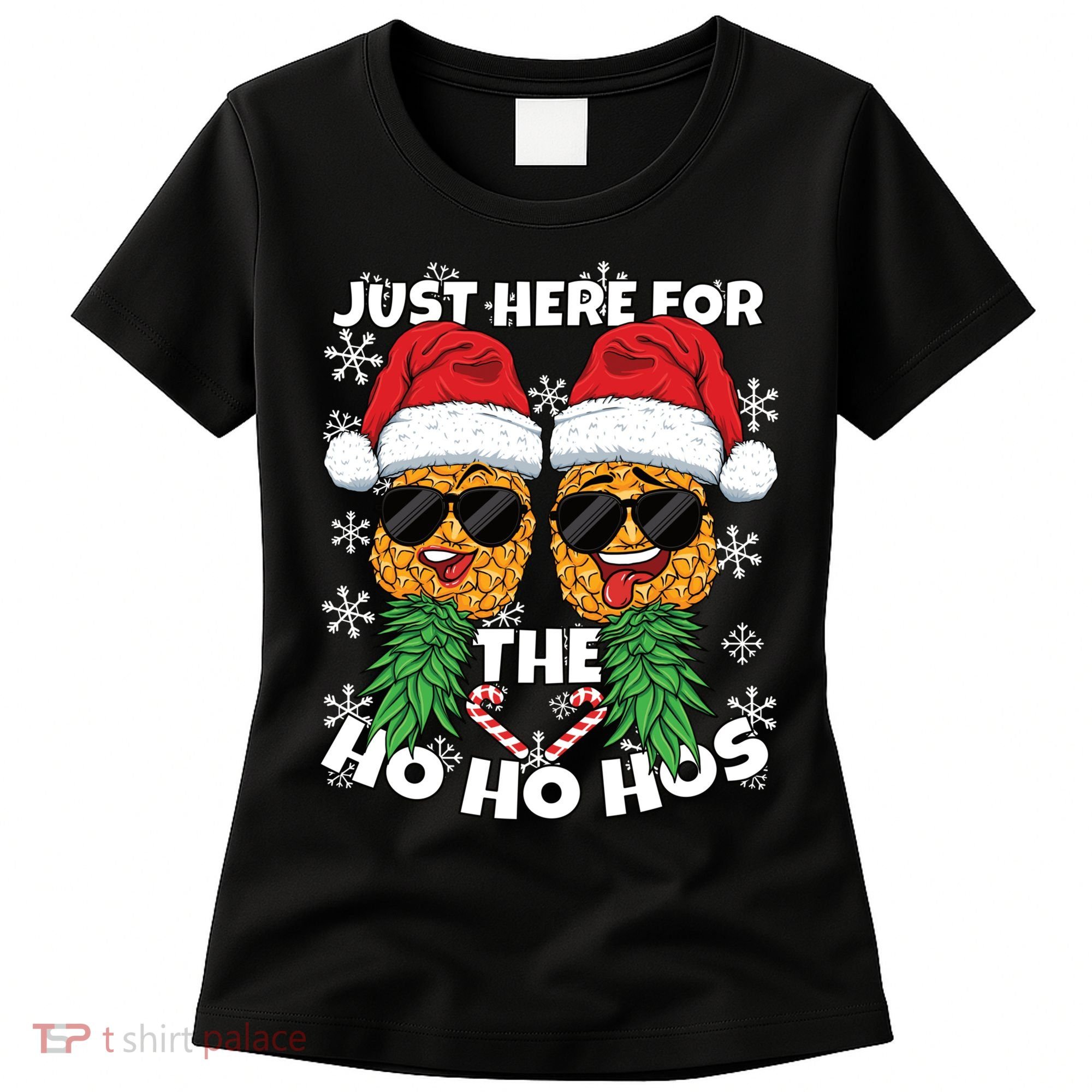 Swinger Christmas Party Here for the Ho Ho Hos Pineapple Long Sleeve Women's T-Shirt