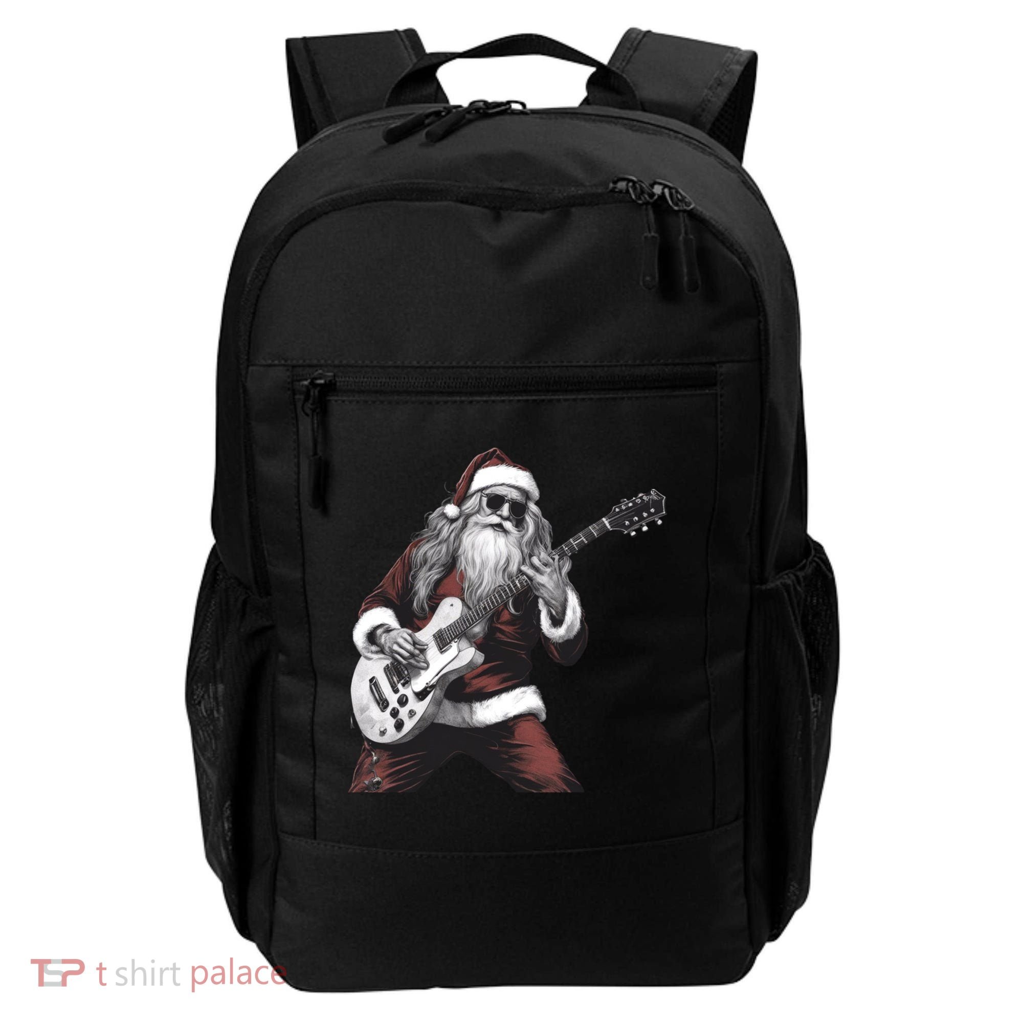 Santa Claus Playing Guitar Rock And Roll Christmas Gift Backpack