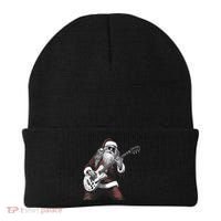 Santa Claus Playing Guitar Rock And Roll Christmas Gift Beanie thumb 0