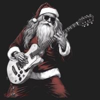 Santa Claus Playing Guitar Rock And Roll Christmas Gift Beanie thumb 2