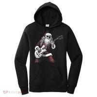 Santa Claus Playing Guitar Rock And Roll Christmas Gift Women's Hoodie thumb 0