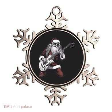 Santa Claus Playing Guitar Rock And Roll Christmas Gift Ornament