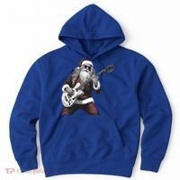 Santa Claus Playing Guitar Rock And Roll Christmas Gift Hoodie thumb 0
