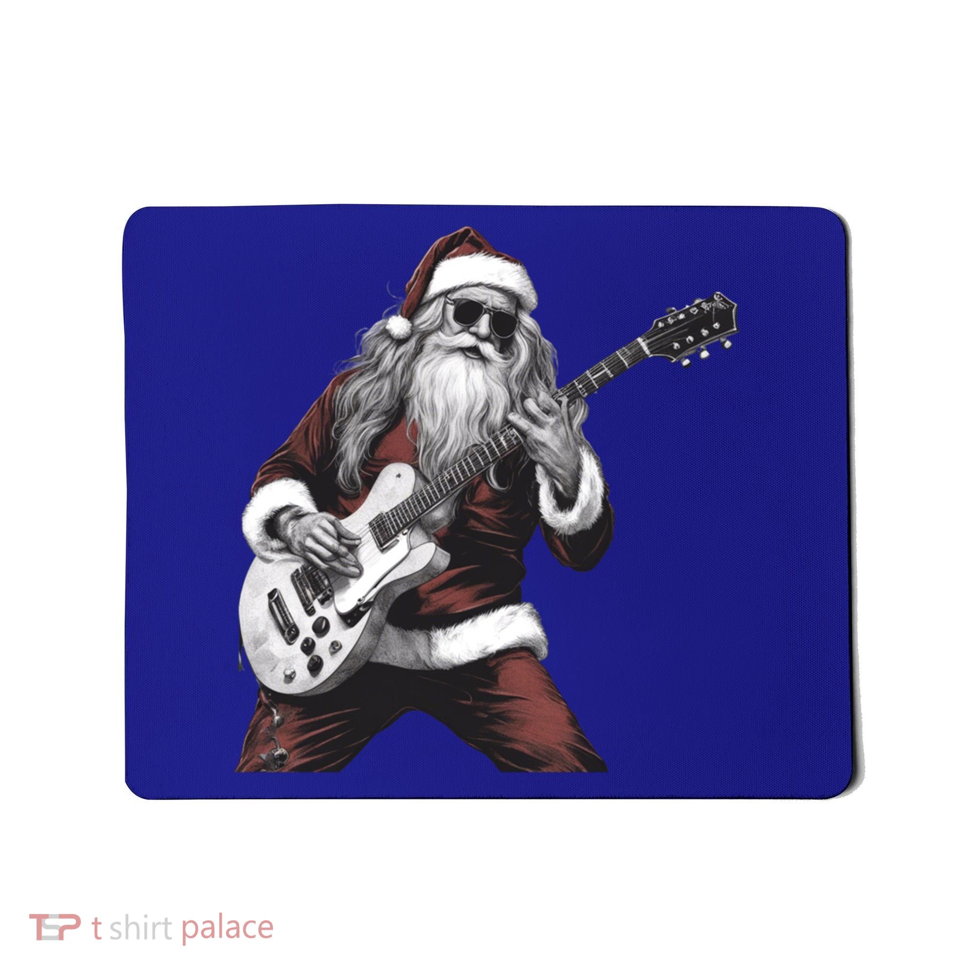 Santa Claus Playing Guitar Rock And Roll Christmas Gift Mousepad