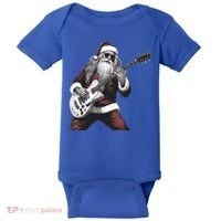 Santa Claus Playing Guitar Rock And Roll Christmas Gift Baby Bodysuit thumb 0