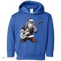 Santa Claus Playing Guitar Rock And Roll Christmas Gift Toddler Hoodie thumb 0