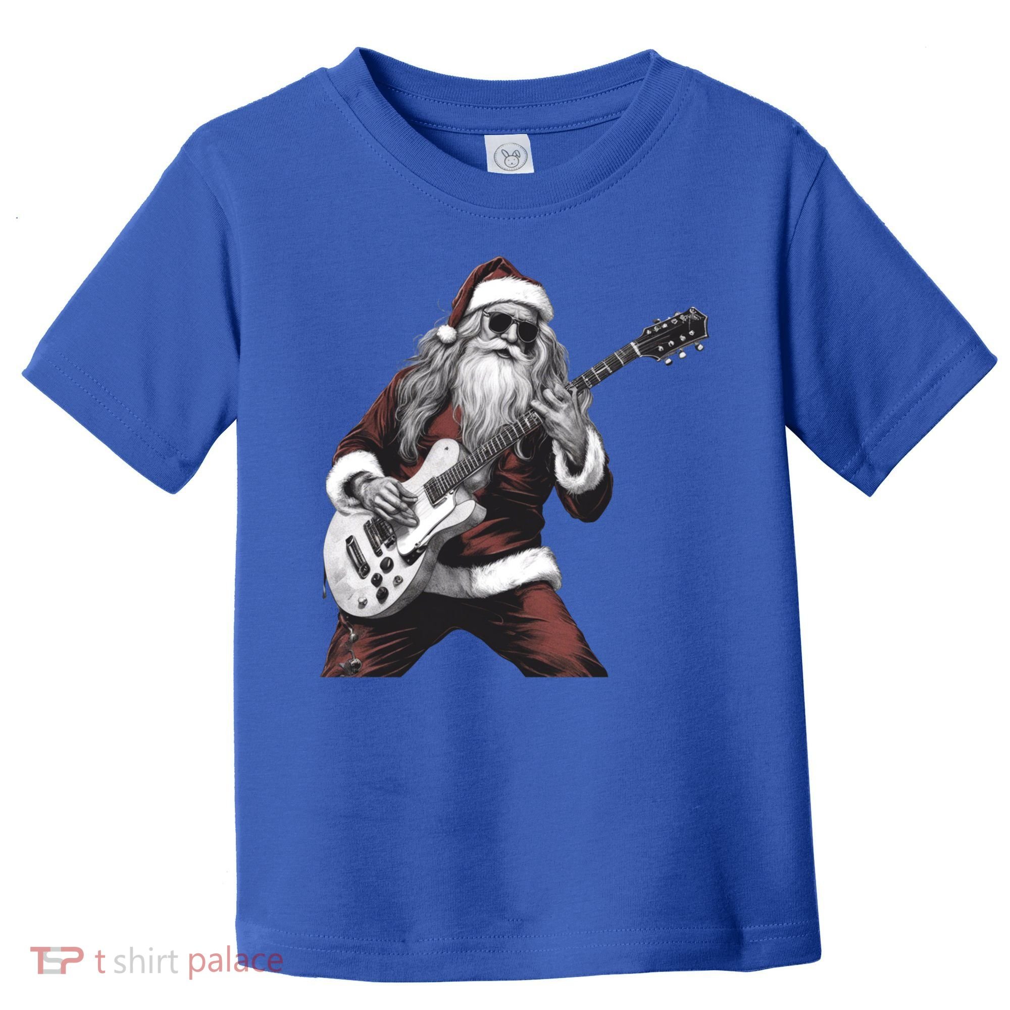 Santa Claus Playing Guitar Rock And Roll Christmas Gift Toddler T-Shirt