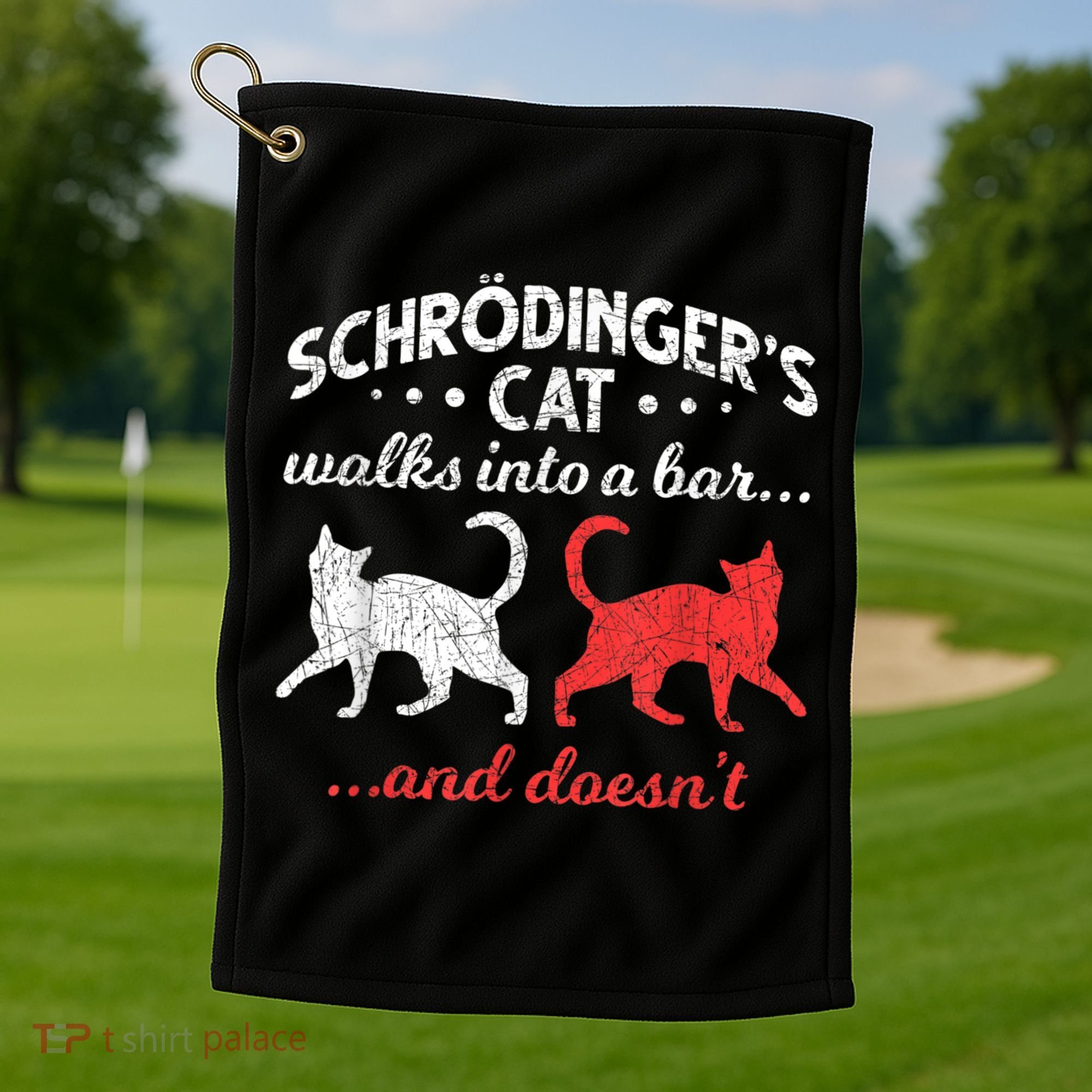 Schrodingers Cat Physics Golf Towel