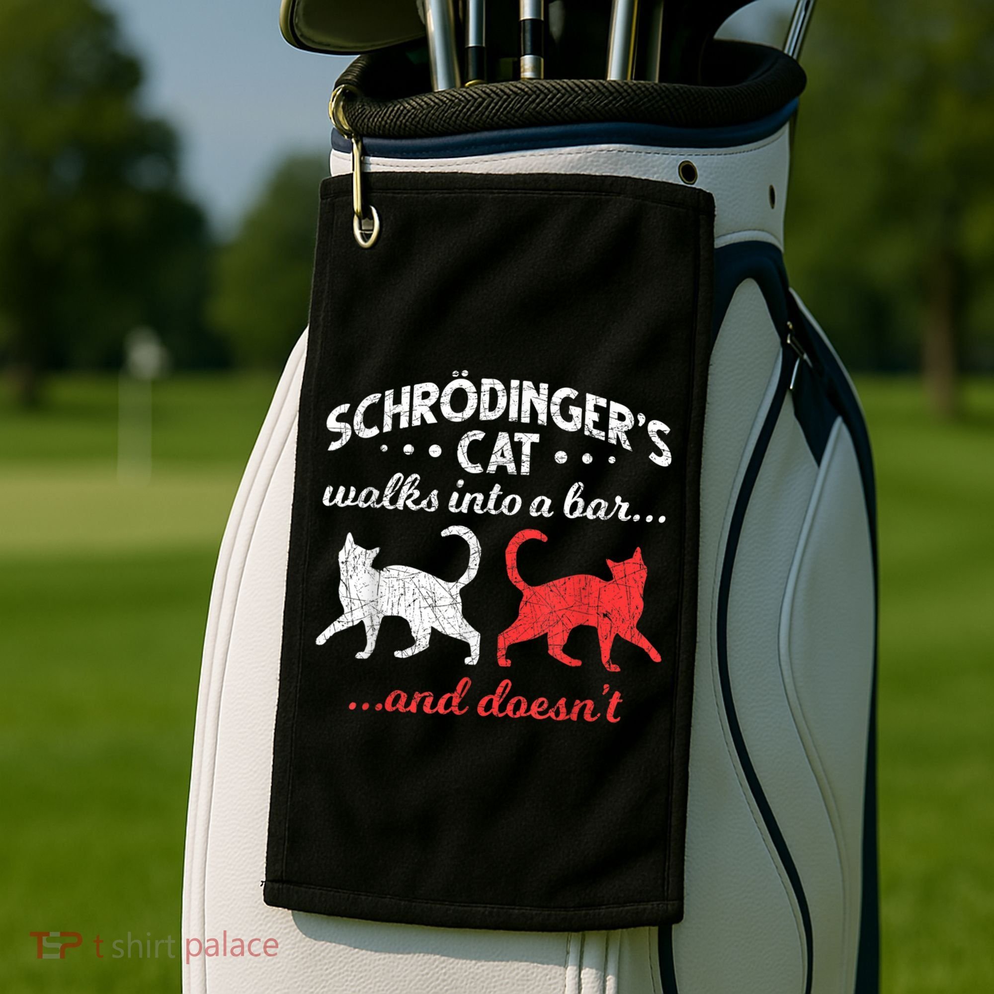 Schrodingers Cat Physics Golf Towel