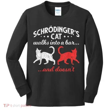 Schrodingers Cat Physics Kids Long Sleeve Shirt