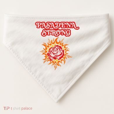 Strong California Pasadena Strong Rose Fire USA-Made Doggie Bandana