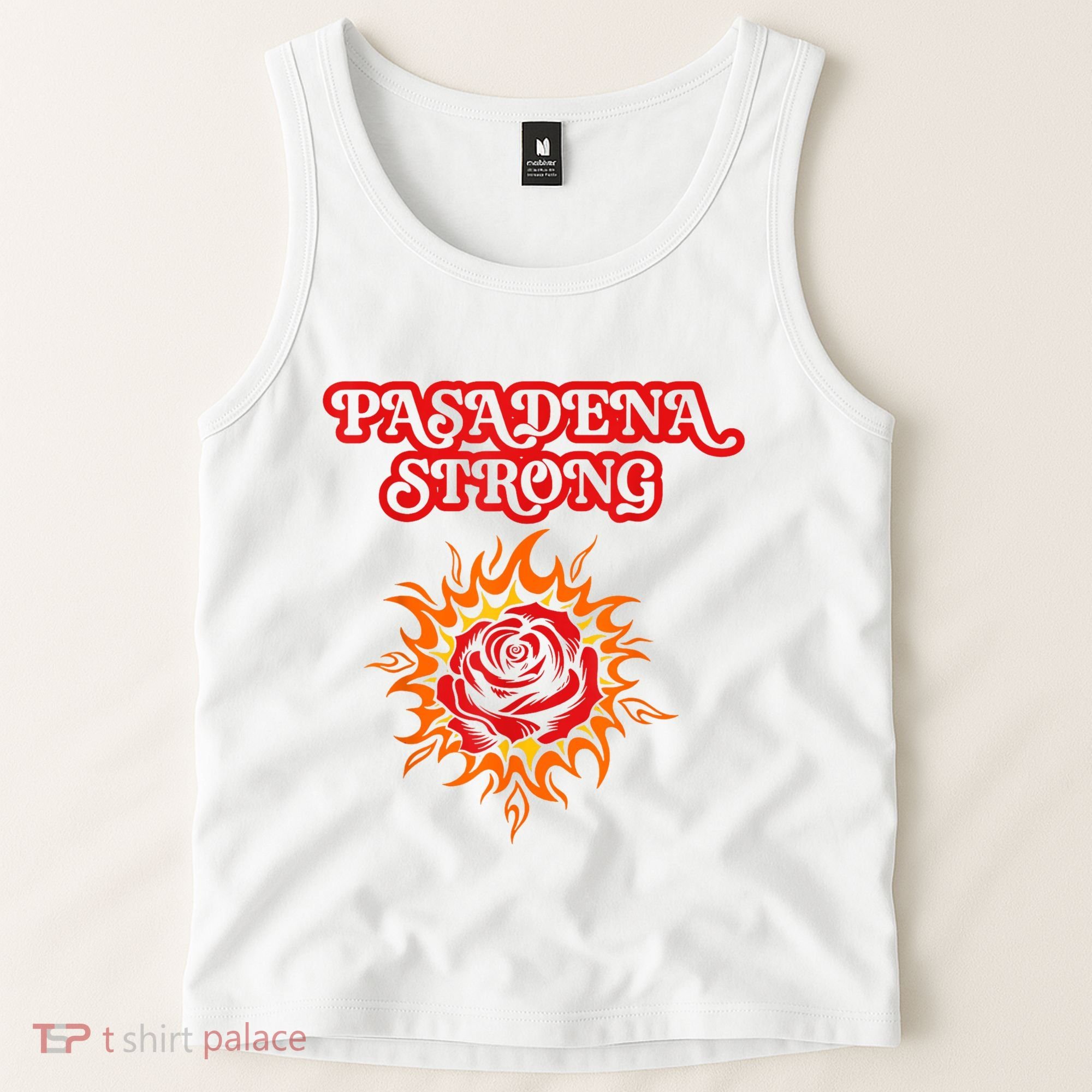 Strong California Pasadena Strong Rose Fire Tank Top