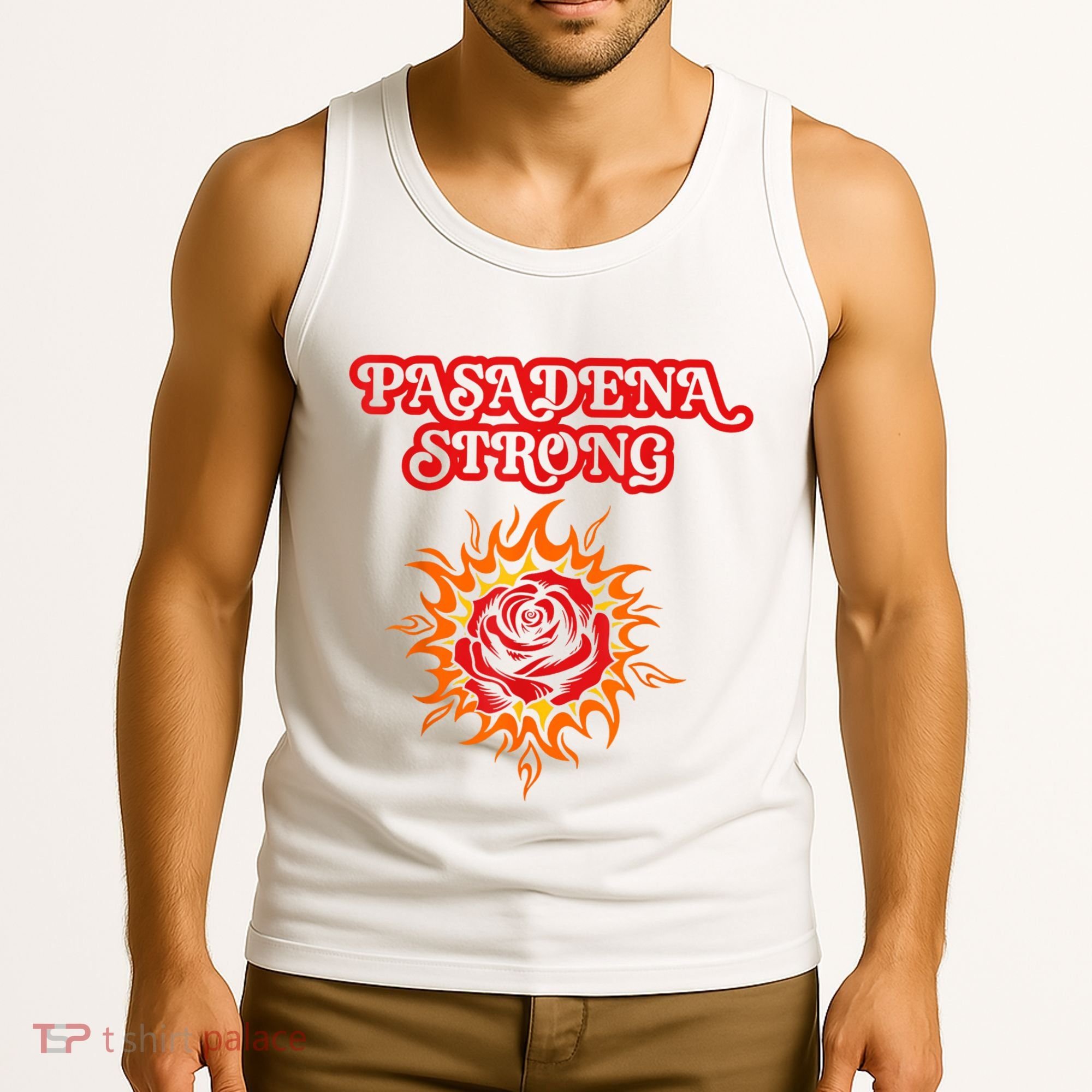 Strong California Pasadena Strong Rose Fire Tank Top