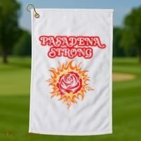 Strong California Pasadena Strong Rose Fire Golf Towel thumb 1